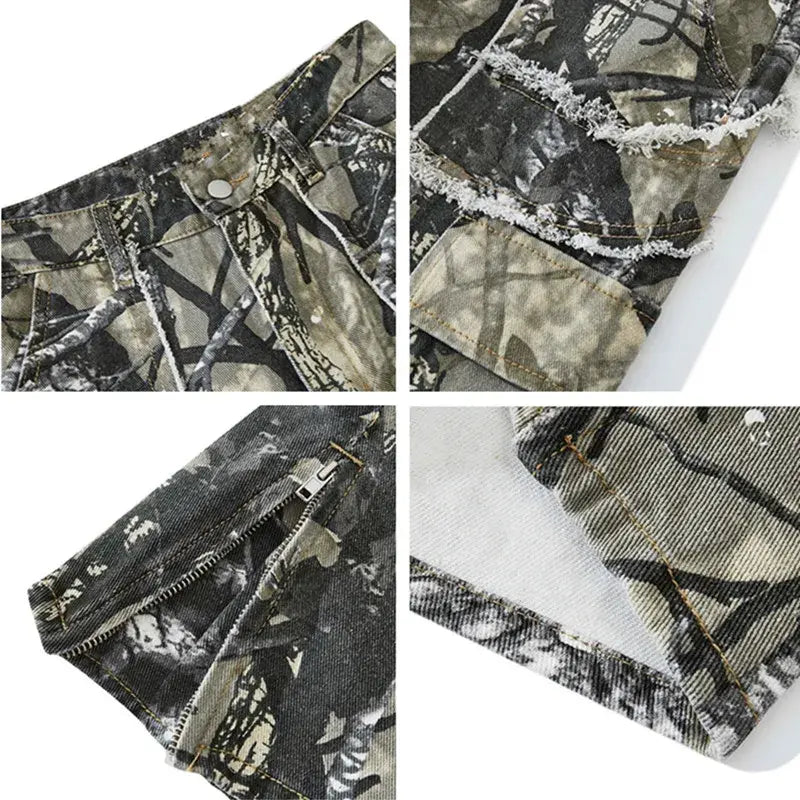 Camouflage Y2K Baggy Jeans Camo Colors