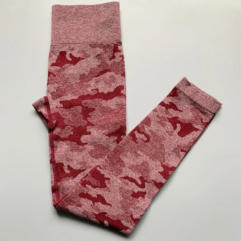 Nepoagym Women's Camo Seamless High Waist Leggings Camo Colors