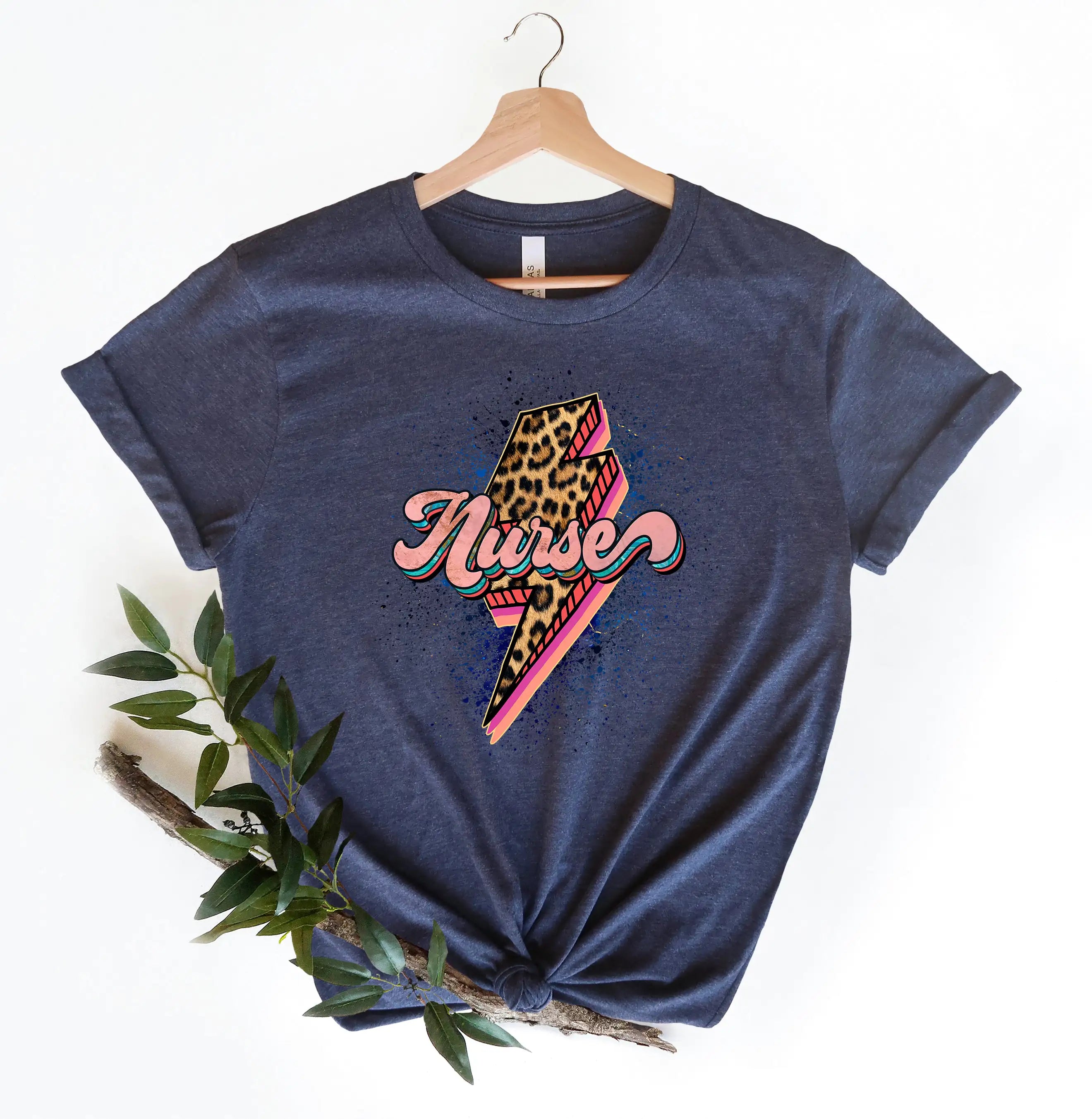 Leopard Thunder Nurse T-Shirt Camo Colors