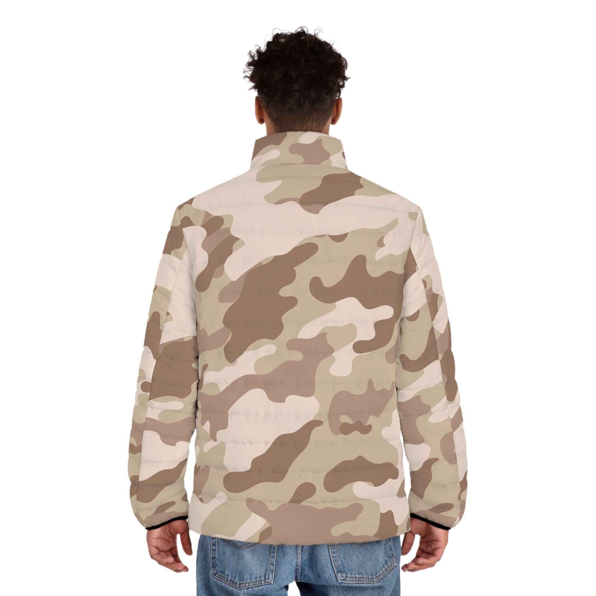 Camo Puffer Jacket | Desert Brown Camo Colors
