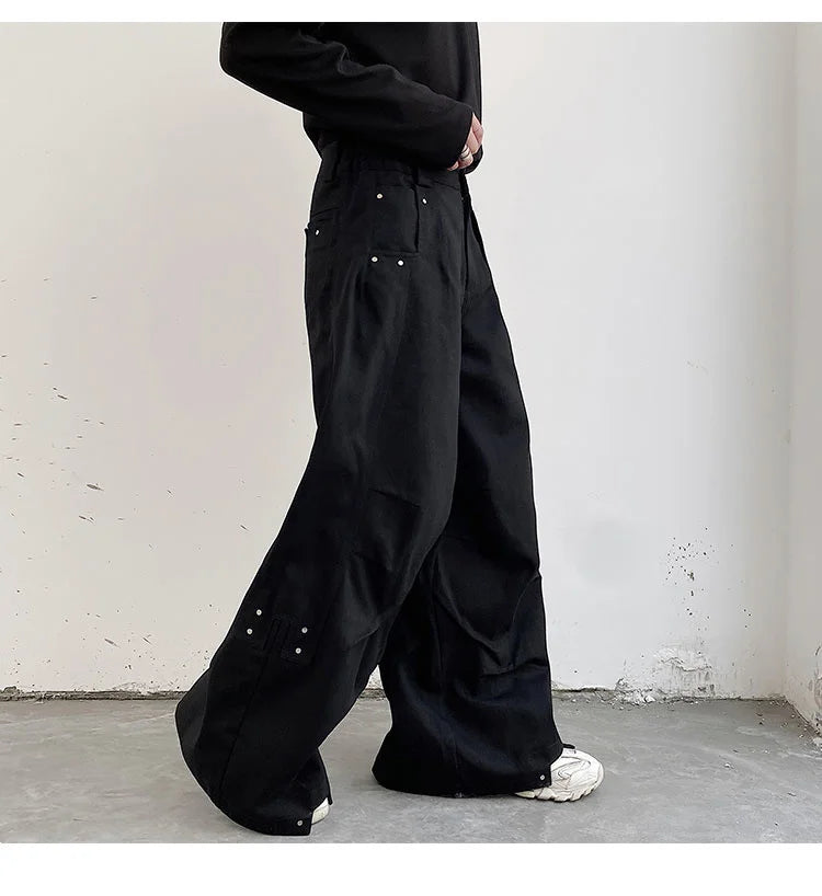 Japanese Style Men’s Wide-Leg Trousers with Pockets 2025 Camo Colors