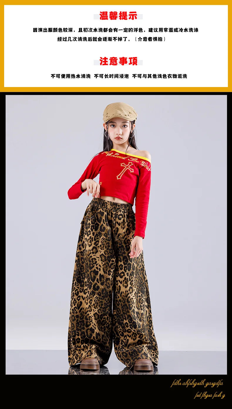 Girls' Hip-Hop Crop Top Camouflage Cargo Pants – Streetwear Style | Camo Colors