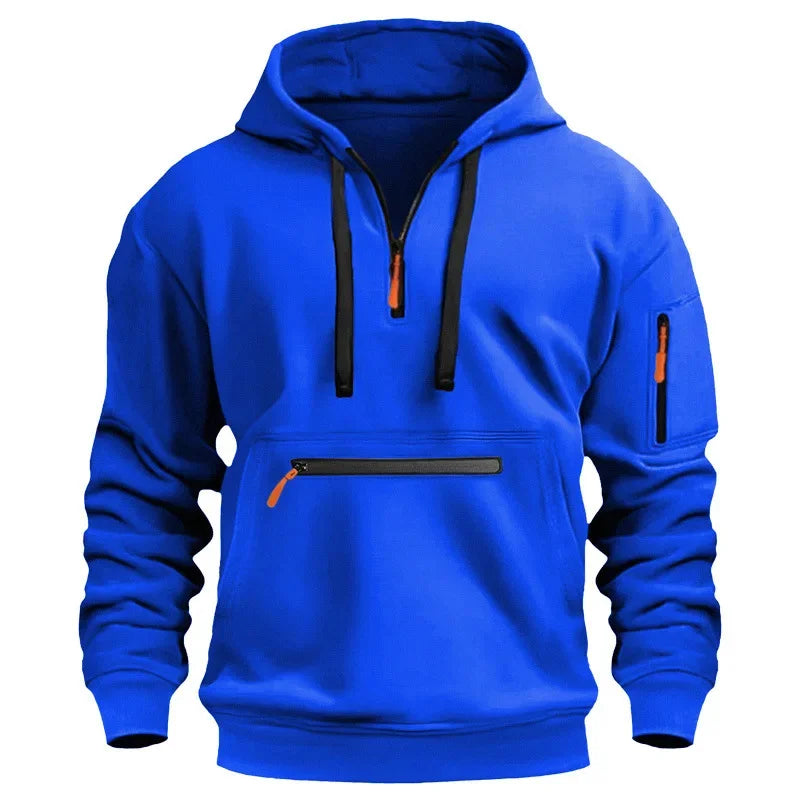 Men's Camouflage Arm Zipper Hoodie – Trendy & Warm | Camo Colors