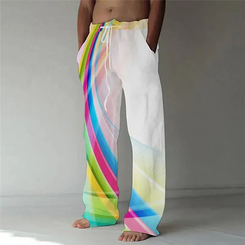 Japanese Samurai Cat Print Wide Leg Pants – Harajuku Streetwear | Camo Colors