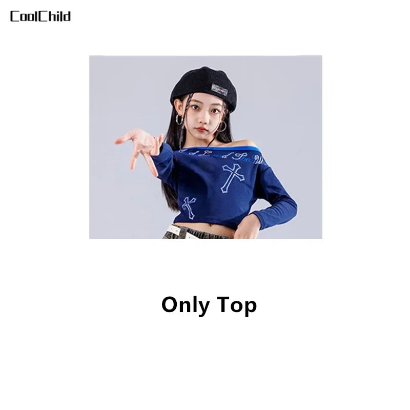 Girls' Hip-Hop Crop Top Camouflage Cargo Pants – Streetwear Style | Camo Colors