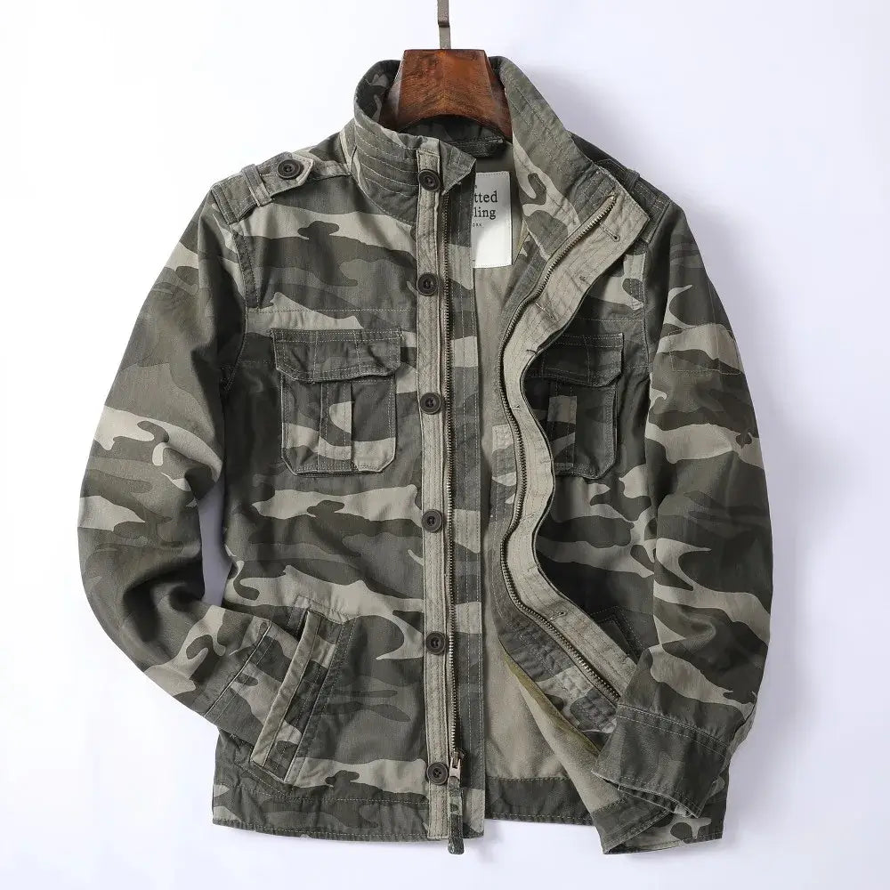 Retro Style Men's Camouflage Jacket | Camo Colors