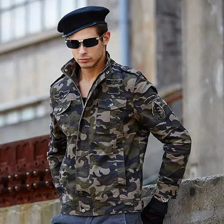 Men’s Camouflage Military Jacket – Autumn & Winter Coat | Camo Colors