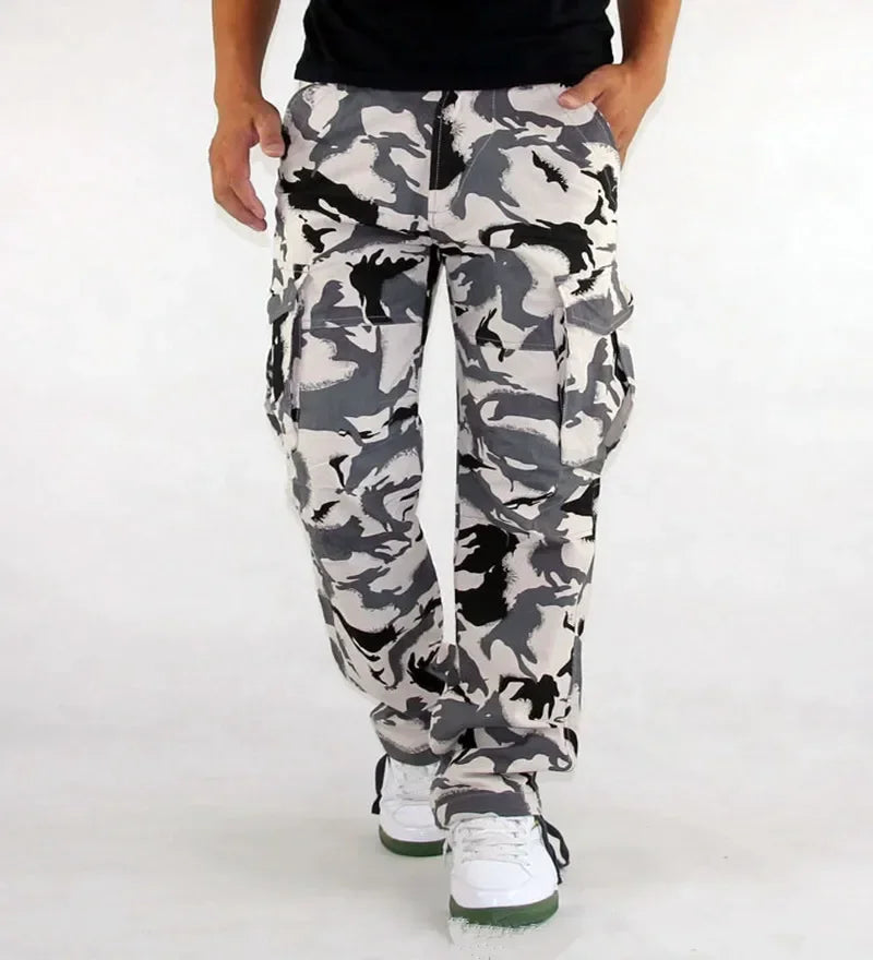 Men's Tactical Camouflage Cargo Pants | Military-Style Workwear | Camo Colors