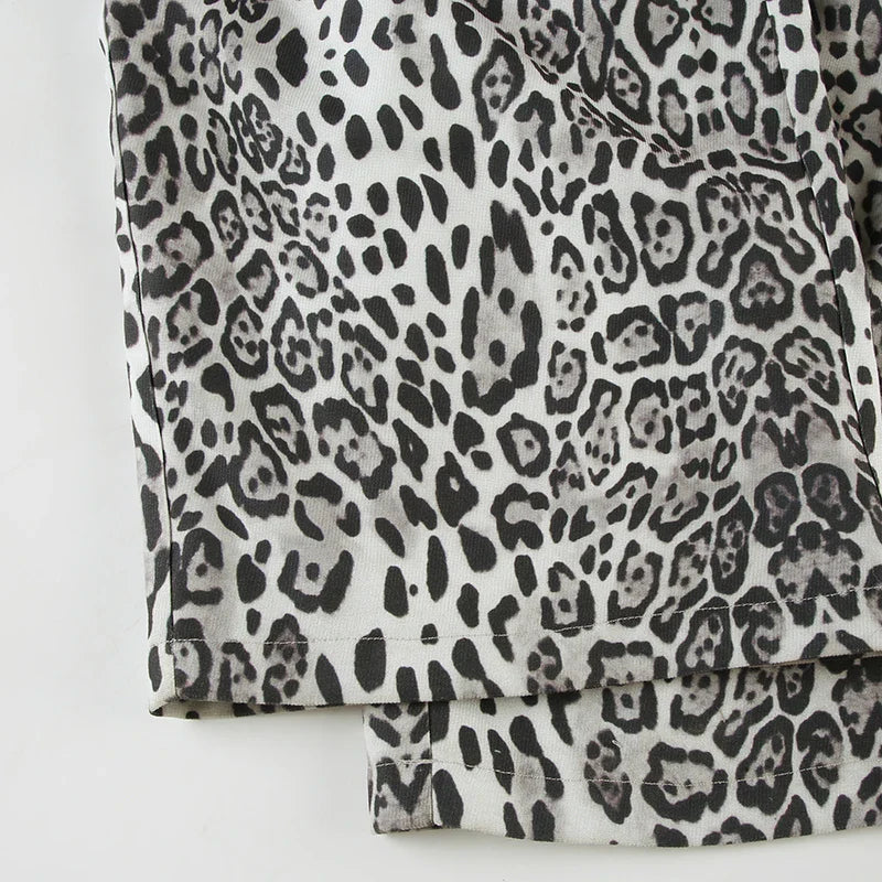 Women's Grey Leopard Print Cargo Pants | Vintage Y2K Style | Camo Colors