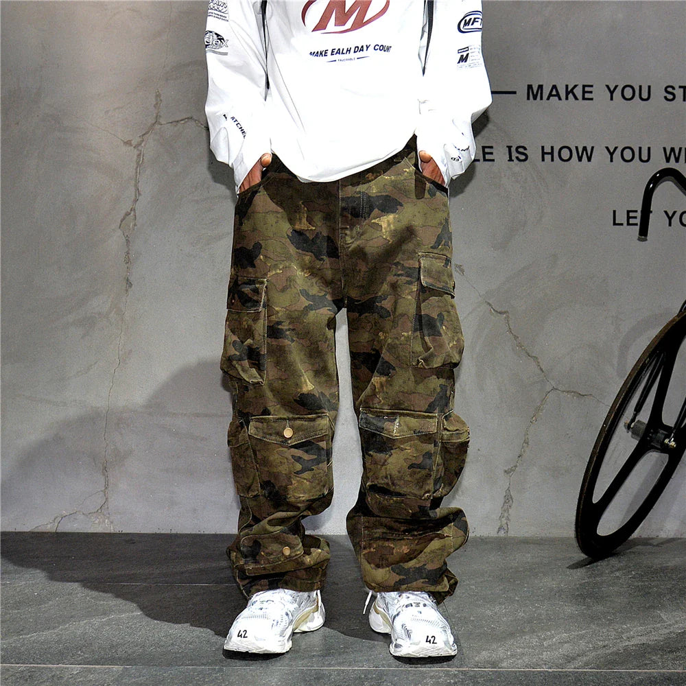 High-Quality Vintage Camo Cargo Pants – Men's Safari Style | Camo Colors