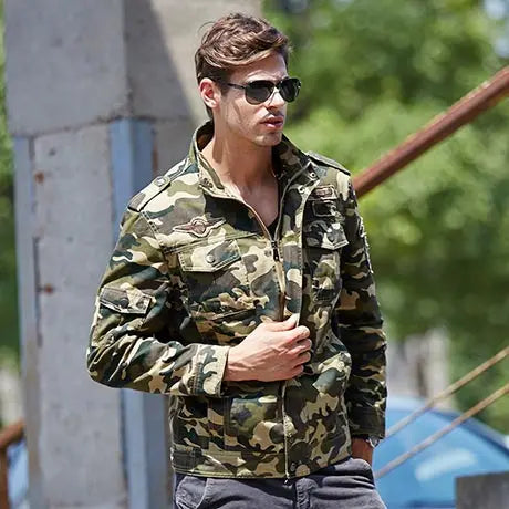 Men’s Camouflage Military Jacket – Autumn & Winter Coat | Camo Colors