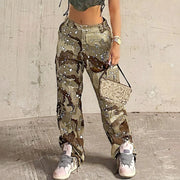Y2K High Waist Cargo Pants – Multiple Pockets, Relaxed Fit | Camo Colors