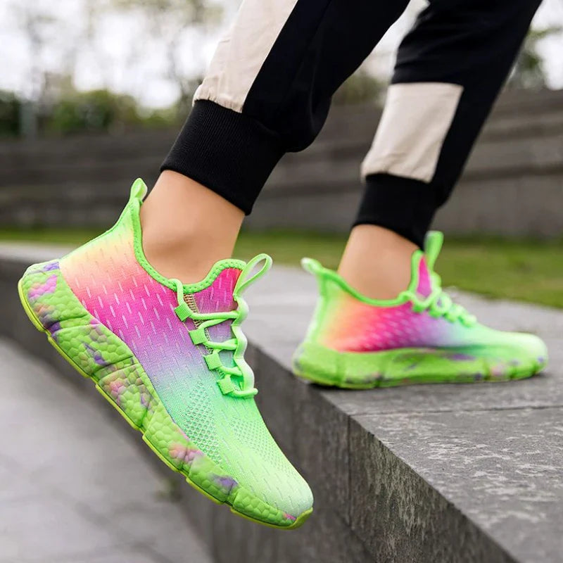 Mesh Thick Platform Casual Sneakers for Men | Camo Colors