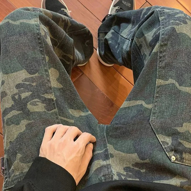 Men's Hip-Hop Camo Workwear Jeans | Camo Colors