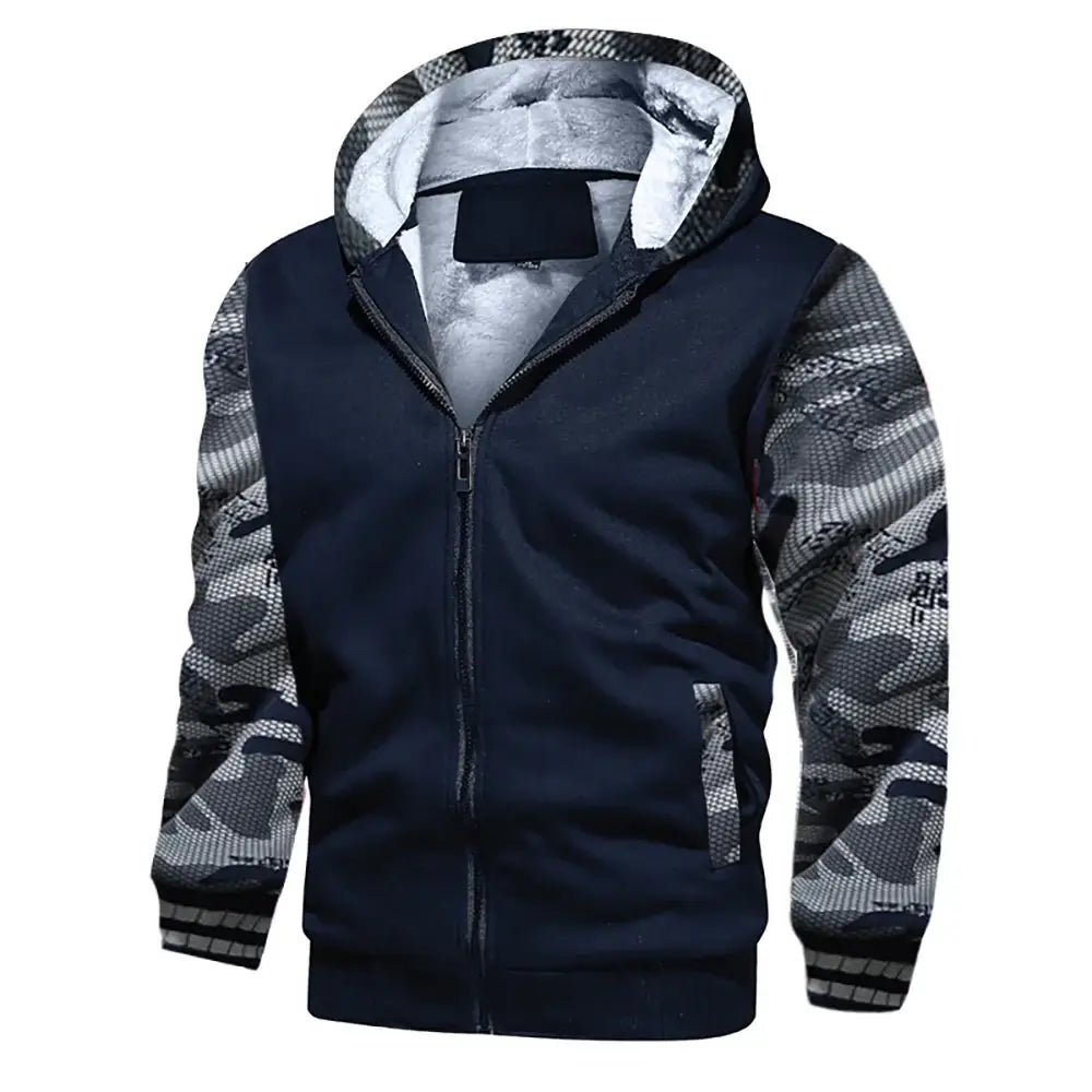 Men’s Thick Fleece Camo Jacket – Warm & Windproof | Camo Colors