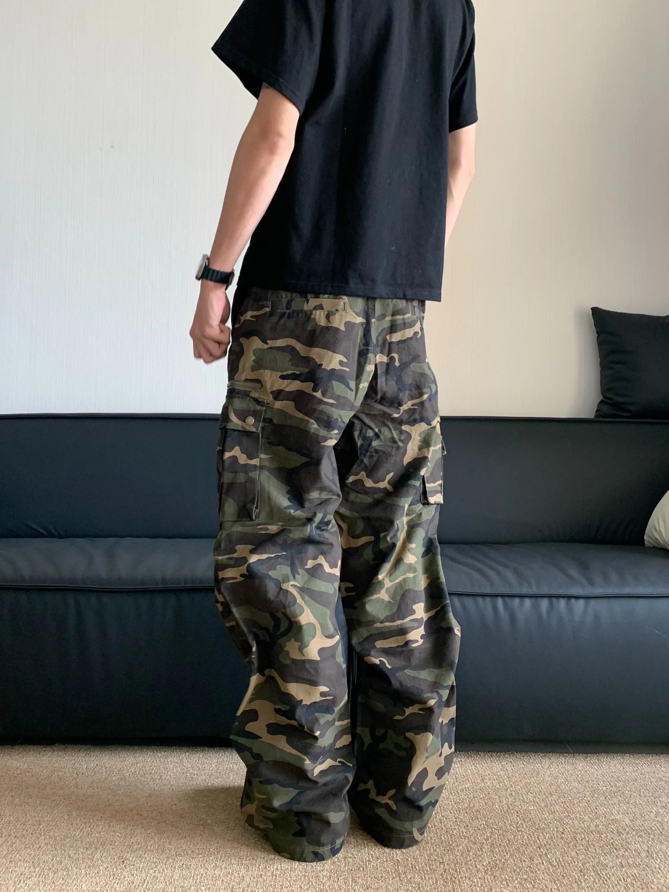 Men's Camouflage Cargo Pants – Loose Fit Street Joggers | Camo Colors