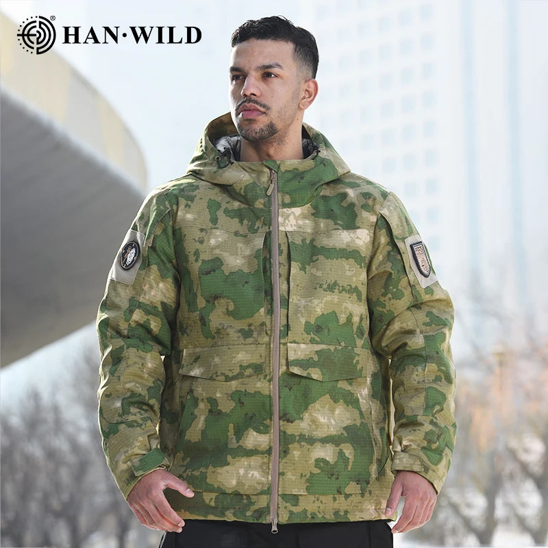 Men's Winter Tactical Camo Parkas: Warm, Waterproof, Windproof Camo Colors
