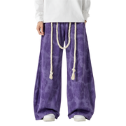 Men’s Wide-Leg Tie-Dye Harem Pants | Purple Camo Vibes