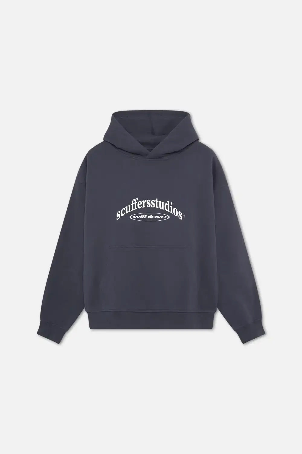 Oversized Light Blue Gothic Y2K Street Hoodie | Camo Colors