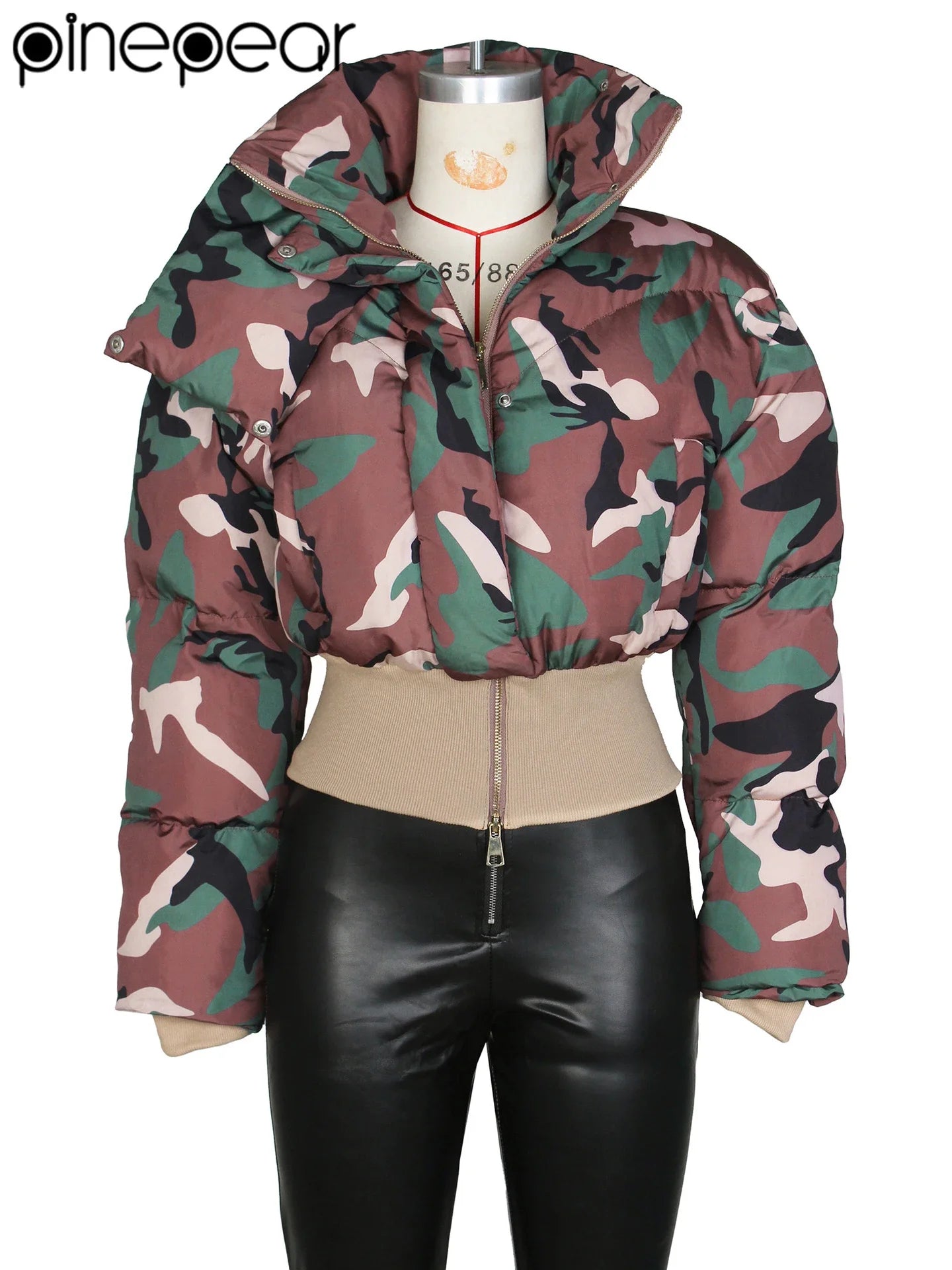 Women’s Camo Parka | Slim, Warm, High-Neck Puffer Coat Camo Colors