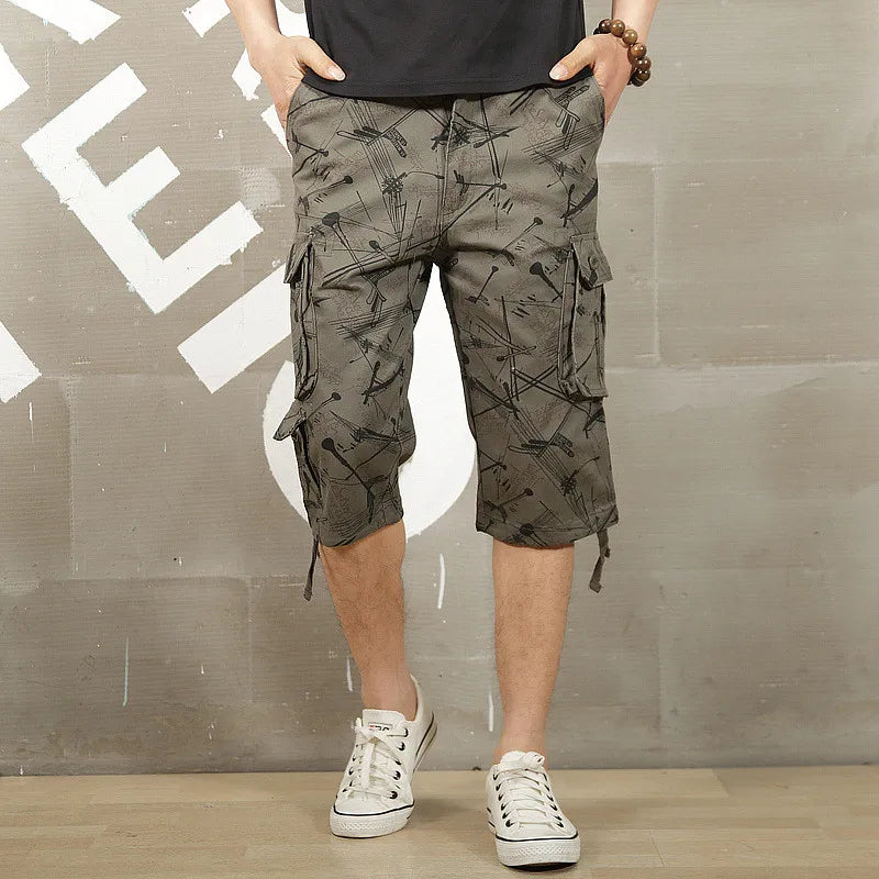 Camouflage Cotton Cargo Shorts for Men Camo Colors