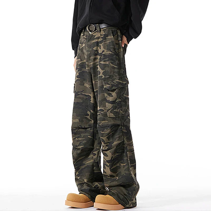 Men's Baggy Camo Ripstop Cargo Jeans | Camo Colors