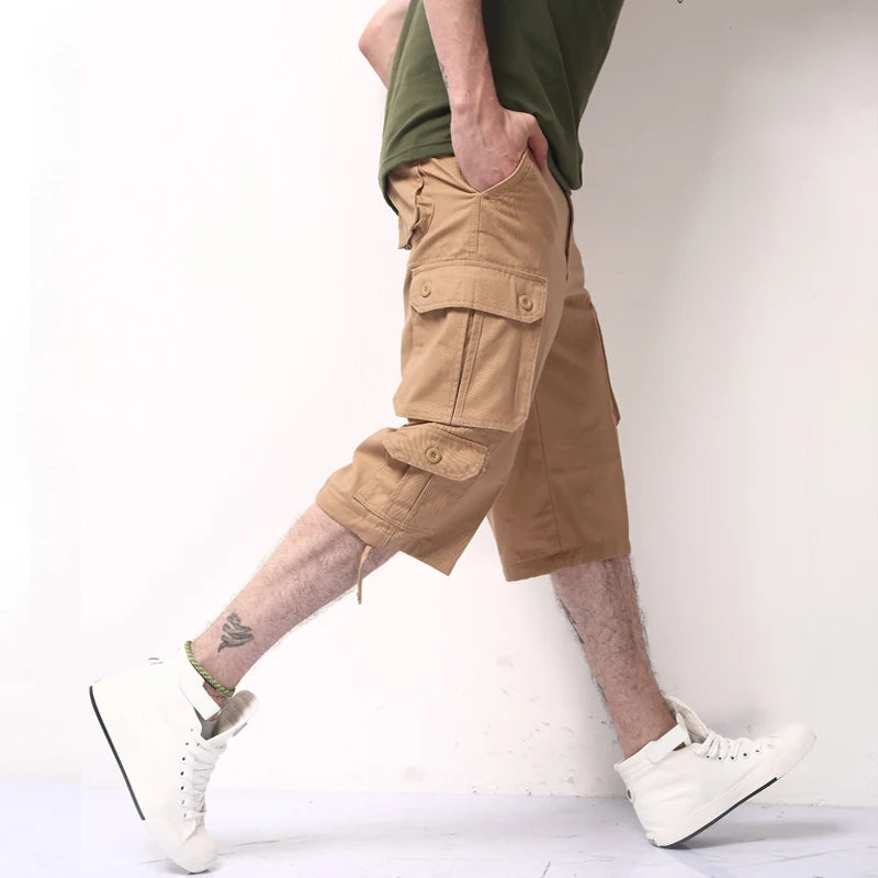 Camouflage Cotton Cargo Shorts for Men Camo Colors