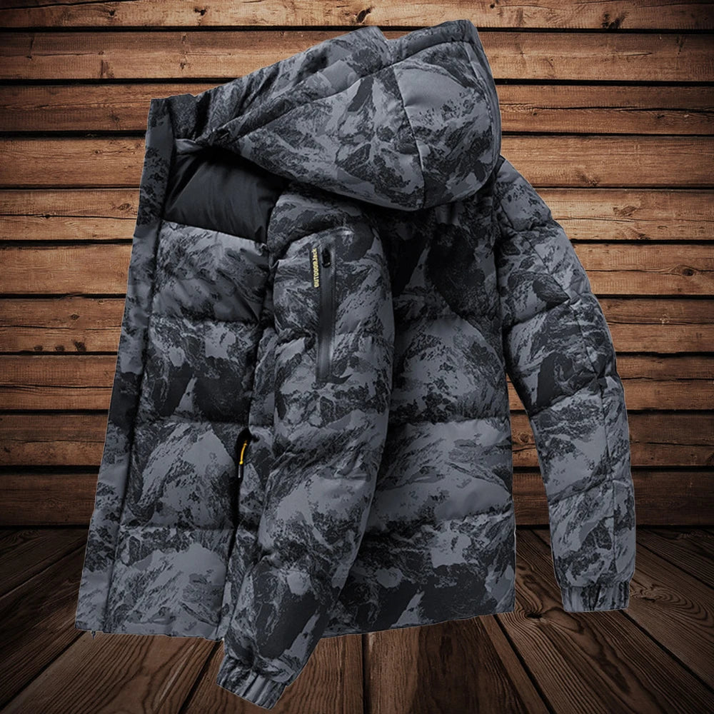 Winter Youth Fashion Trend Handsome Camo Down Coat Camo Colors