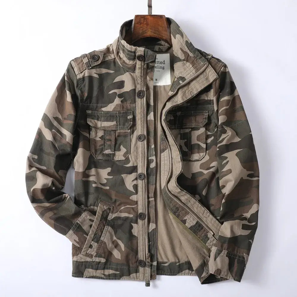 Retro Style Men's Camouflage Jacket | Camo Colors