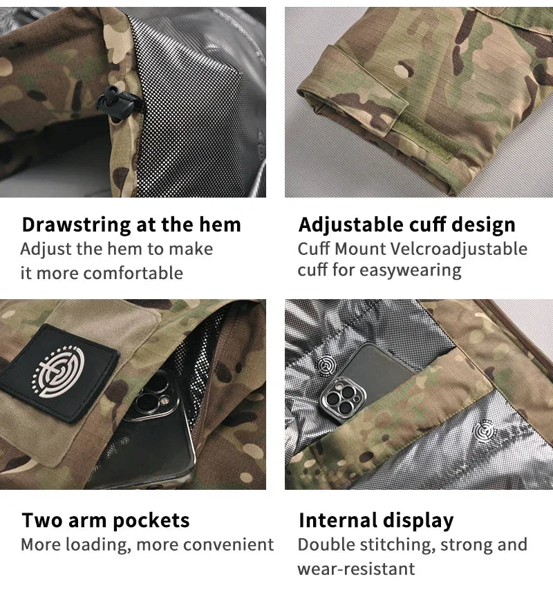 Men's Winter Tactical Camo Parkas: Warm, Waterproof, Windproof Camo Colors