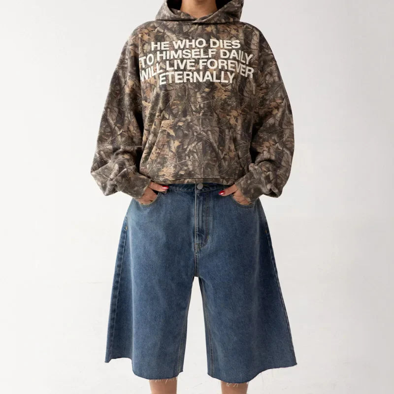 Y2K Harajuku Oversized Camouflage Hoodie - Unisex Streetwear | Camo Colors