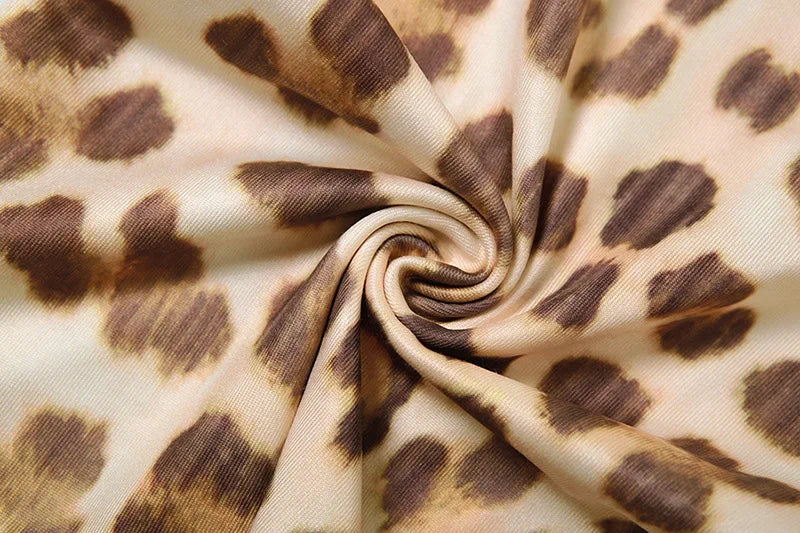 Leopard Letter Print 2-Piece Tracksuit – Crop Hoodie & Flare Pants | Camo Colors