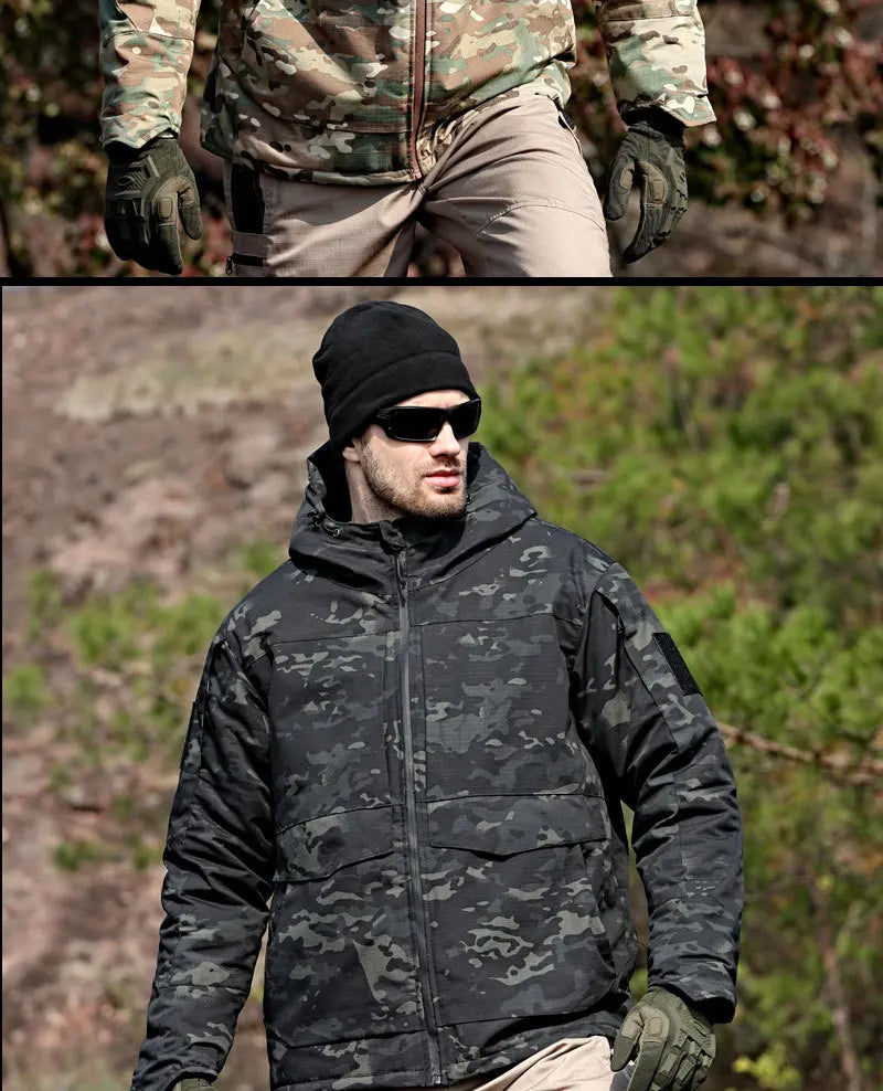 Men's Winter Hunting Jacket: Tactical, Waterproof, Insulated Camo Camo Colors