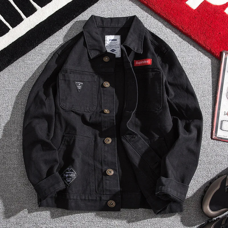 Men’s Loose Camo Denim Jacket – Casual Streetwear Coat | Camo Colors