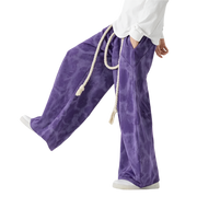 Men’s Wide-Leg Tie-Dye Harem Pants | Purple Camo Feel | Camo Colors