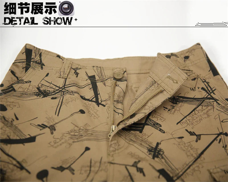 Camouflage Cotton Cargo Shorts for Men – Summer Casual Military-Style | Camo Colors