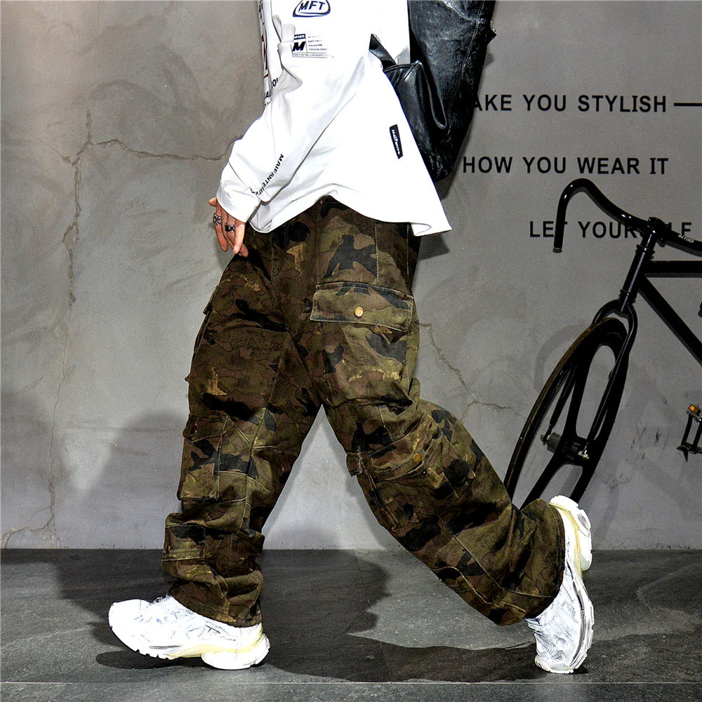 High-Quality Vintage Camo Cargo Pants – Men's Safari Style | Camo Colors
