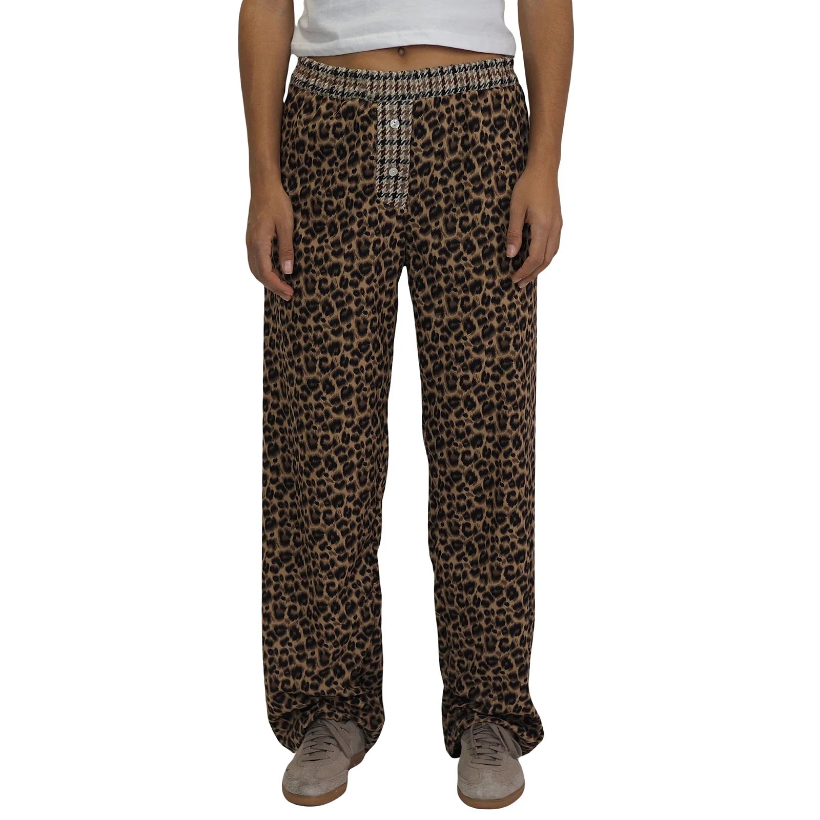 Leopard Print Straight Pants for Women | Vintage Baggy Y2K | Camo Colors