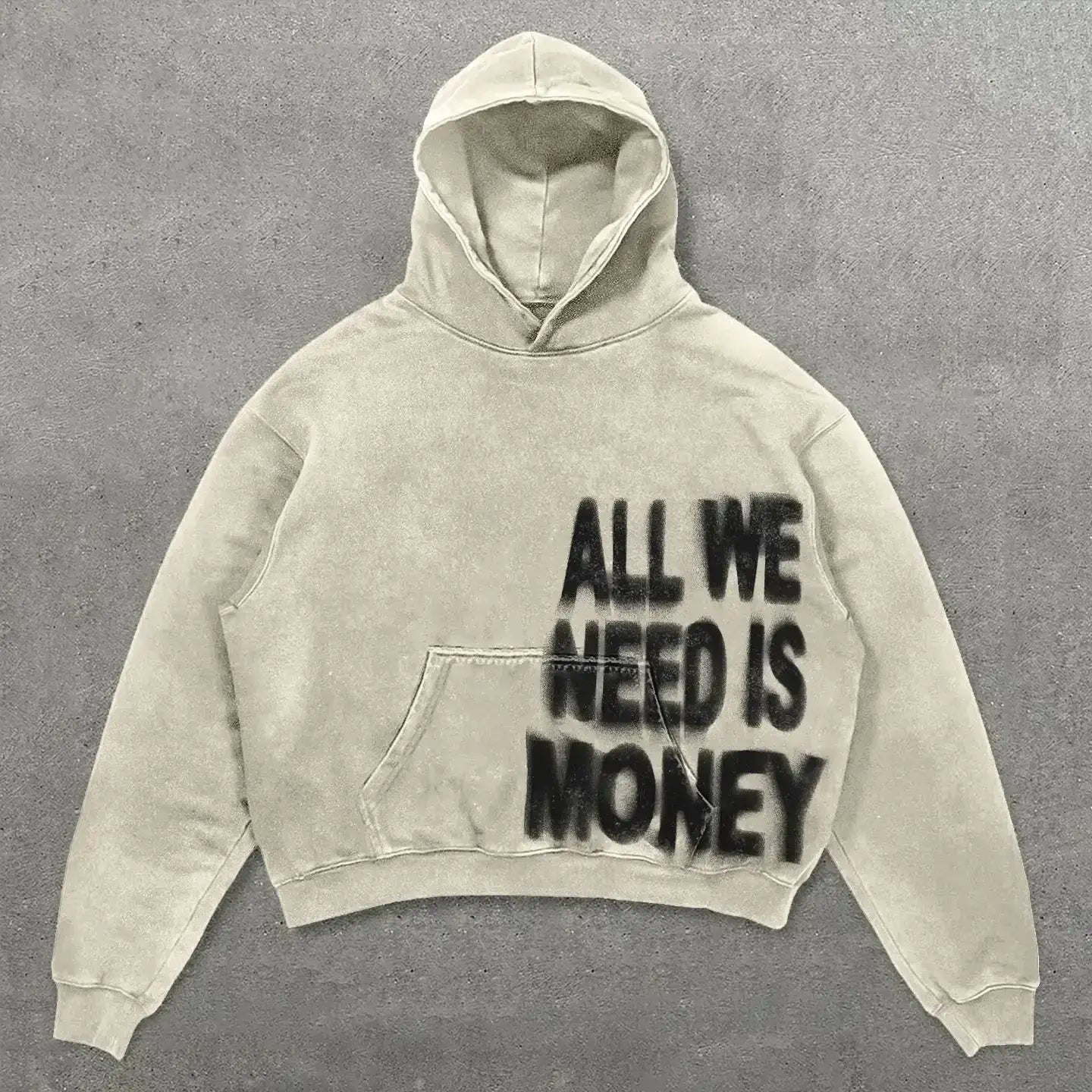 All We Need Is Money Hoodie | Y2K Style | BiggOrange DIY | Camo Colors
