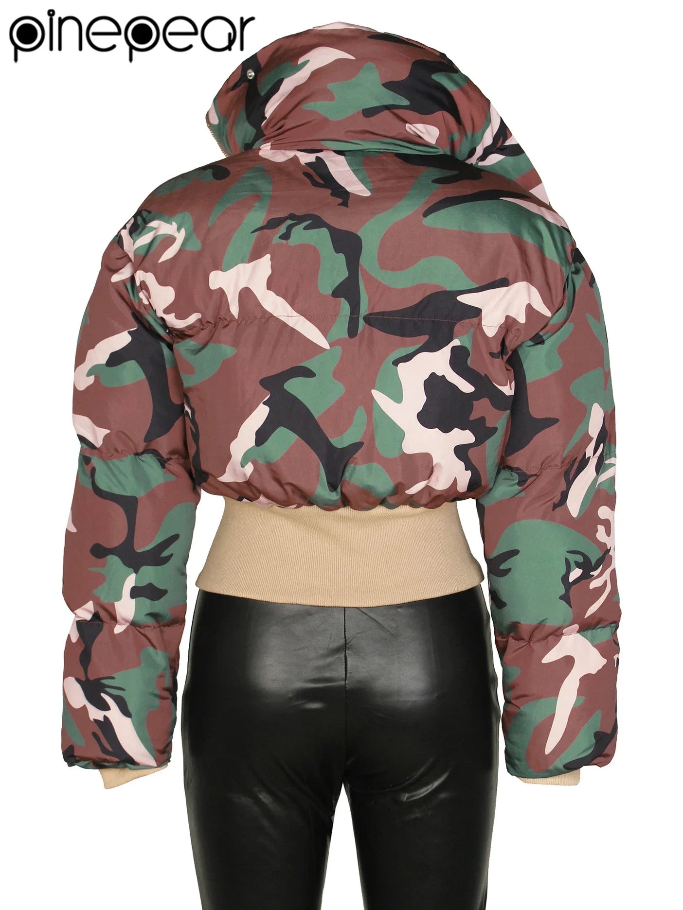 Women’s Camo Parka | Slim, Warm, High-Neck Puffer Coat Camo Colors