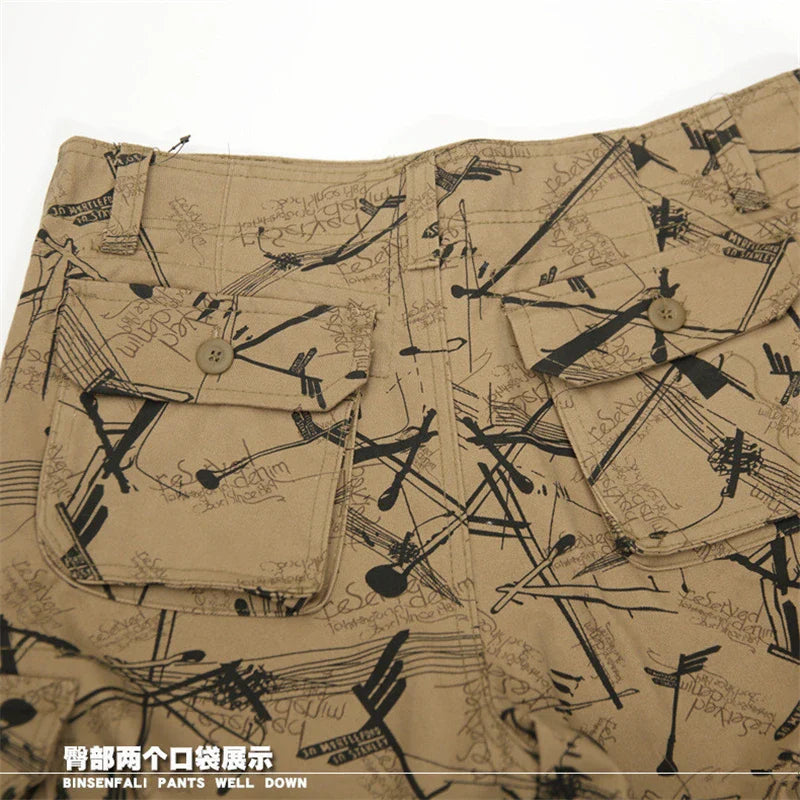 Camouflage Cotton Cargo Shorts for Men – Summer Casual Military-Style | Camo Colors