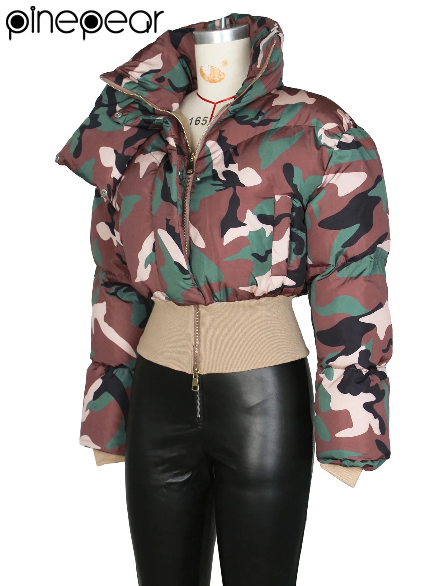 Women’s Camo Parka | Slim, Warm, High-Neck Puffer Coat Camo Colors