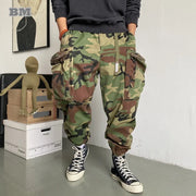 Men’s Plus-Size Camouflage Harem Cargo Joggers – Bold & Relaxed | Camo Colors