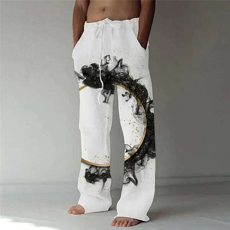 Japanese Samurai Cat Print Wide Leg Pants – Harajuku Streetwear | Camo Colors