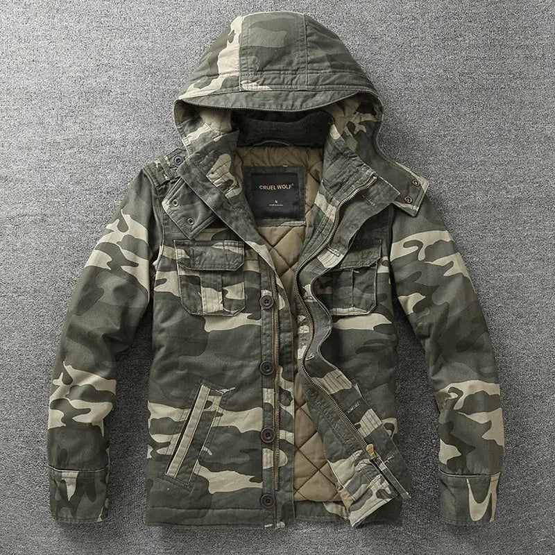 Men's Cargo Denim Jacket – Tactical Casual Wear | Camo Colors