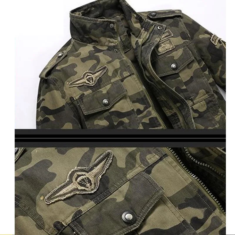 Men’s Camouflage Military Jacket – Autumn & Winter Coat | Camo Colors