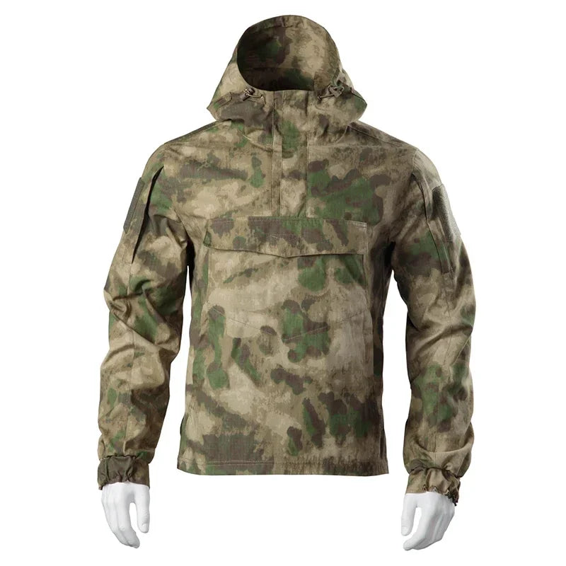 Camouflage Tactical Jacket | Military-Inspired Windbreaker for Men | Camo Colors