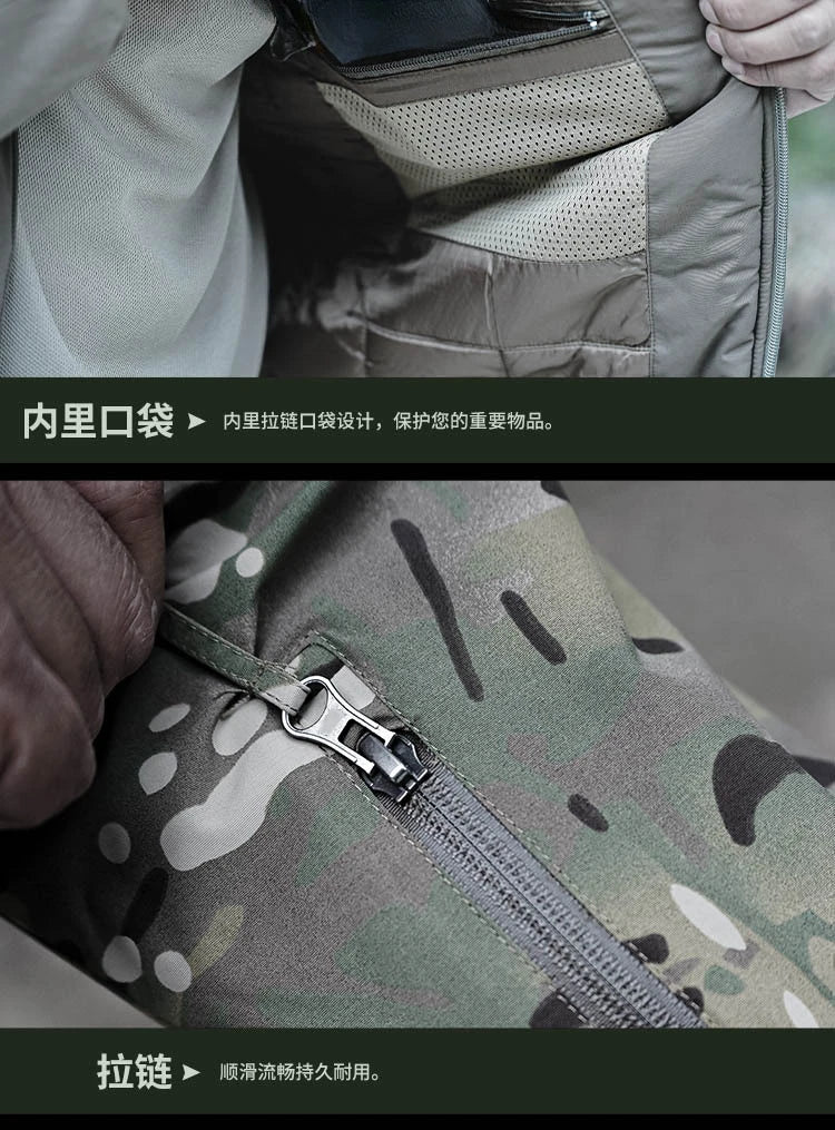 Men's Winter Hunting Jacket: Heavyweight Cotton, Windproof Camo Camo Colors