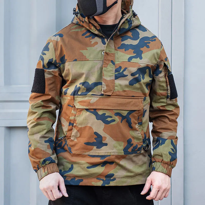 Men’s Tactical Camouflage Hooded Jacket | Camo Colors