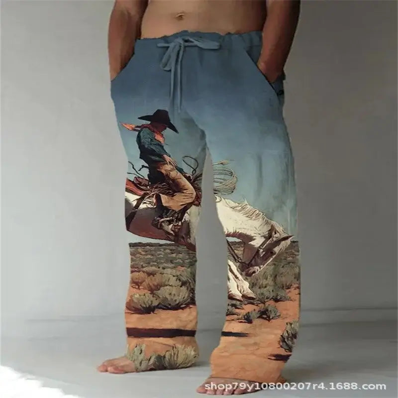 Japanese Samurai Cat Print Wide Leg Pants – Harajuku Streetwear | Camo Colors